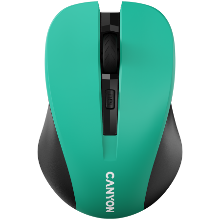 Mouse - CANYON MW-1 2.4GHz wireless optical mouse with 4 buttons, DPI 800/1200/1600, Green, 103.5*69.5*35mm, 0.06kg