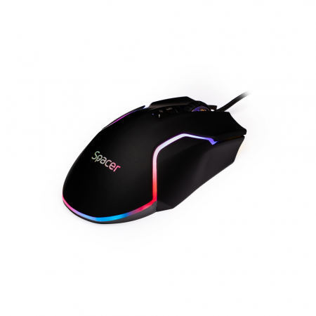 MOUSE Spacer - gaming, gaming, cu fir, USB, optic, 12.000 dpi, butoane/scroll 7/1, iluminare RGB, negru, \\"SPGM-ALIEN-RACE\\" (include TV 0.18lei) [2]