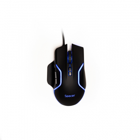 MOUSE Spacer - gaming, gaming, cu fir, USB, optic, 12.000 dpi, butoane/scroll 7/1, iluminare RGB, negru, \\"SPGM-ALIEN-RACE\\" (include TV 0.18lei) [1]