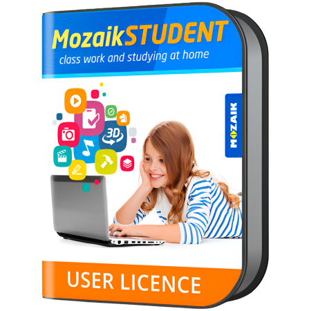 Software - Mozaik STUDENT license for all platform, for one student, 1 year