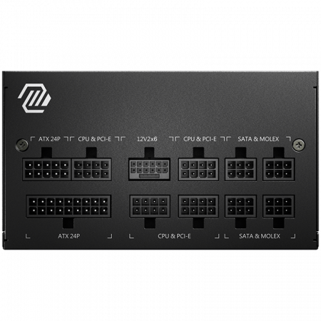 MSI MAG A750GL PCIE5, 750W, 80 Plus Gold, ATX Form Factor, 100~240 Vac Input Voltage, 47Hz ~ 63Hz Input Frequency, 120 mm Fan, 140 x 150 x 86mm, Active PFC, OCP, OVP, OPP, OTP, SCP, UVP, ATX, 2xEPS, 4 [1]