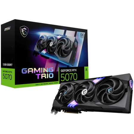 Placi Video - MSI - NVIDIA GeForce RTX 5070 12G GAMING TRIO OC 12GB GDDR7 PCI Express Gen 5 Graphics Card - Black