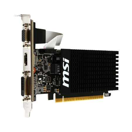 MSI Video Card GeForce GT 710 DDR3 2GB/64bit, 954MHz/1600GHz, PCI-E 2.0 x16, HDMI, DVI-D, Active cooling(1xfan), Low-profile, Retail [1]