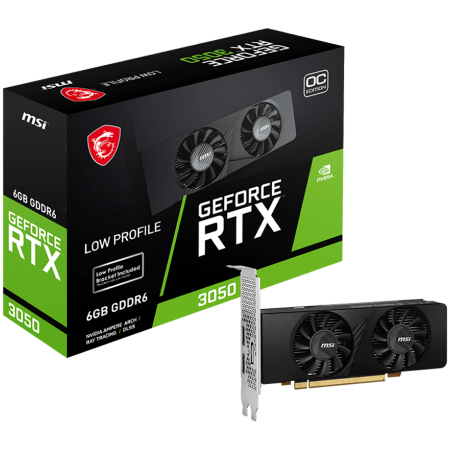 Placi Video - MSI Video Card Nvidia GeForce RTX 3050 LP 6G OC, 2x HDMI, 1x DP, DUAL FAN, ATX