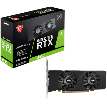 Componente PC - MSI Video Card Nvidia GeForce RTX 3050 LP E 6G OC, 2x HDMI, 1x DP, DUAL FAN, ATX