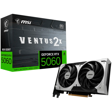 Componente PC - MSI Video Card NVIDIA GeForce RTX 5060 8G VENTUS 2X OC V1 (8GB GDDR7/128bit, 3xDP, 1xHDMI, PCIe Gen 5 x16, Recommended PSU 550W)