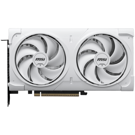 MSI Video Card NVIDIA GeForce RTX 5060 Ti 16G VENTUS 2X OC WHITE PLUS, 16GB GDDR7, 128-bit, 2602 MHz Boost, 4608 CUDA Cores, PCIe 5.0 (x8), 3x DP 2.1b, HDMI 2.1b, RAY TRACING, Dual Fan, 180W TDP, 8-pi [1]