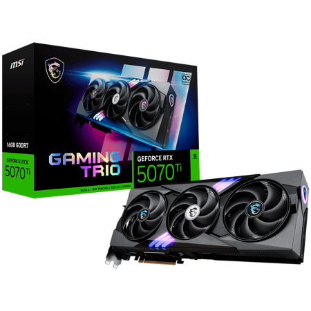 Componente PC - MSI Video Card Nvidia GeForce RTX 5070 TI 16G GAMING TRIO OC (16GB GDDR7/256bit, PCI Express Gen 5, 3xDP, 1xHDMI, Recommended PSU 300W) ATX