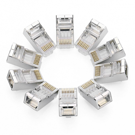 Retelistica - MUFA RJ-45 Ugreen, \\"NW111\\"  pt. cablu UTP, Cat6, RJ-45 (T), shielded plastic, 10 buc, \\"20333\\" - 6957303823338