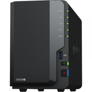 Network attached storage (NAS) - NAS SYNOLOGY DiskStation DS220+ NAS Small and Medium Business | CPU Intel Celeron J4025, 64-bit, Dual Core 2.0 burst up to 2.9 GHz | RAM 2 GB DDR4 non-ECC [up to 6 GB (2 GB + 4 GB)] | 3.5#/2.5# SATA x