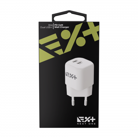 Next One 35W dual USB-C Gan Wall Charger 2x USB-C - White [4]