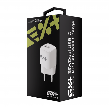 Next One 35W dual USB-C Gan Wall Charger 2x USB-C - White [1]
