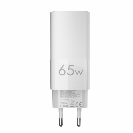 Next One 65W 2x USBC, 1x USB A Wall Charger - White [1]