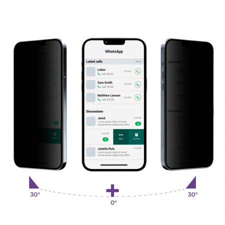 Next One All-Rounder Privacy Glass Screen Protector For iPhone 14 [7]