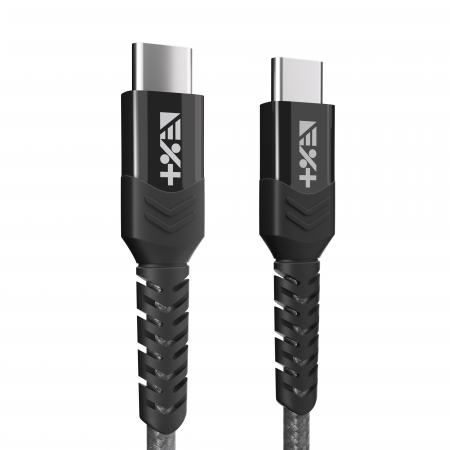 Next One Braided USB-C to USB-C Cable 1.2m (3A) - Space Gray [0]