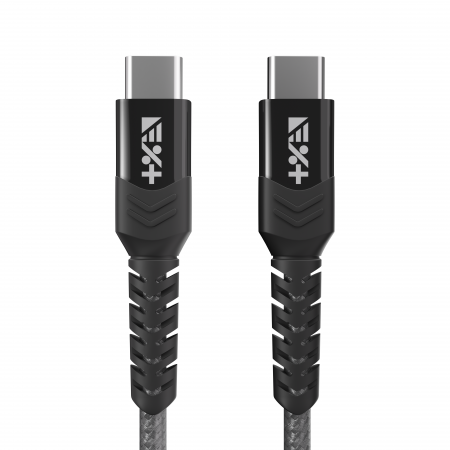 Next One Braided USB-C to USB-C Cable 1.2m (3A) - Space Gray [3]