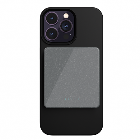 Next One Magnetic Wireless Power Bank (5000 mAH) - Black [2]