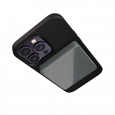 Next One Magnetic Wireless Power Bank (5000 mAH) - Black [3]