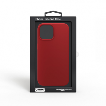 Next One MagSafe Silicone Case for iPhone 13 - Red [4]