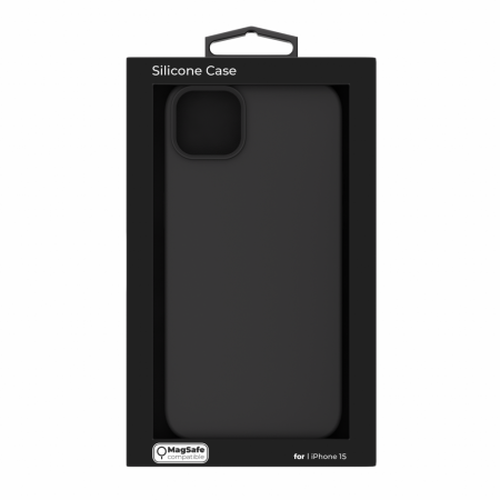 Next One Silicone Case for iPhone 15 MagSafe compatible - Black [6]