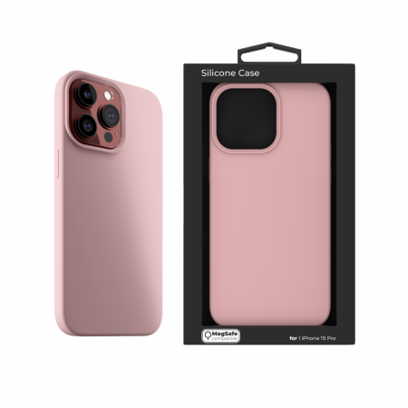 Next One Silicone Case for iPhone 15 Pro MagSafe compatible - Ballet Pink [8]