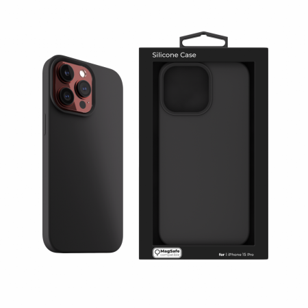 Next One Silicone Case for iPhone 15 Pro MagSafe compatible - Black [8]
