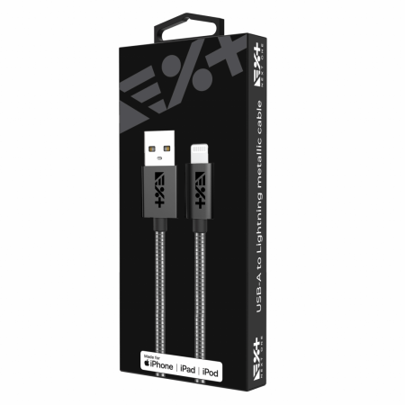 Next One USB-A to Lightning Metallic Cable 1m - Space Gray [5]
