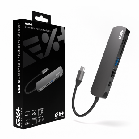 Next One USB-C Essentials Multiport Adapter - Grey [0]