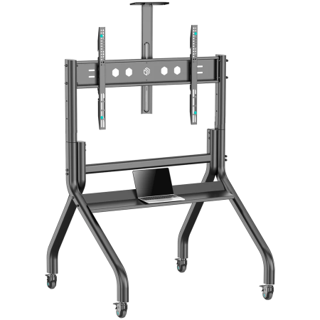 Accessori - ONKRON Mobile TV stand with bracket 60"-120" Screens up to 150 kg, Black