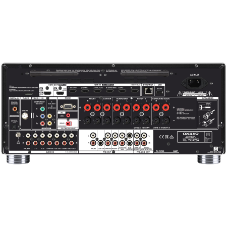 Onkyo TX-RZ50 9.2 -Channel AV Receiver, 180 W/Ch / 6 ohms, Dirac Live, THX® Certified, DTS:X, 8K/4K Ultra HD, Works with Sonos, Black [2]