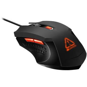 Mouse - CANYON Star Raider GM-1, Optical Gaming Mouse with 6 programmable buttons, Pixart optical sensor, 4 levels of DPI and up to 3200, 3 million times key life, 1.65m PVC USB cable,rubber coating surface a