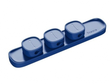 Accessorii Retea - ORGANIZATOR cabluri Baseus Peas, adeziv 3M, trei orificii destinate organizarii prevazute cu magneti, albastru "ACWDJ-03" - 6953156254985