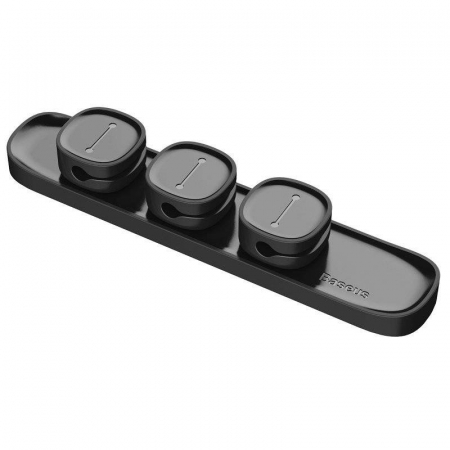 Accessorii Retea - ORGANIZATOR cabluri Baseus Peas, adeziv 3M, trei orificii destinate organizarii prevazute cu magneti, negru \\"ACWDJ-01\\"