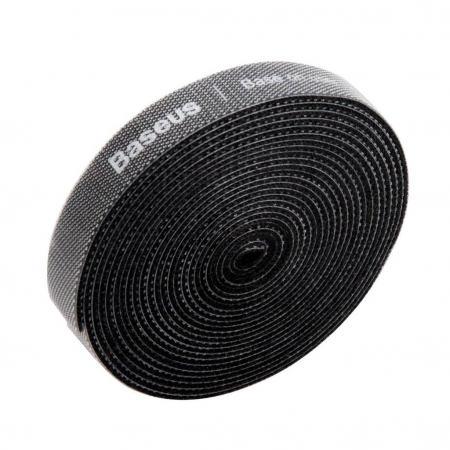 Accessorii Retea - ORGANIZATOR cabluri tip Velcro Baseus Colourful Circle, 3m, negru \\"ACMGT-F01\\"