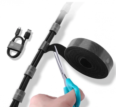 Accessorii Retea - ORGANIZATOR cabluri tip velcro Ugreen, \\"LP124\\" 5m, negru \\"40356\\" - 6957303843565