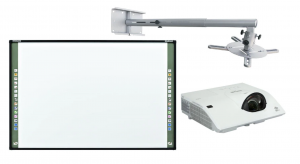 Multiboard / Display interactiv - Pachet interactiv Premium ST 98", format din: Tabla Interactiva Starboard FX98E2 diagonala 98" (249cm), suport perete pentru videoproiector Reflecta + videoproiector Maxell MCCW301, software in romana