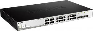PoE+ (Power Over Ethernet) Switch Smart  28-port-uri PoE+ Gigabit + 4 SFP ports, D-Link "DGS-1210-28MP" [2]