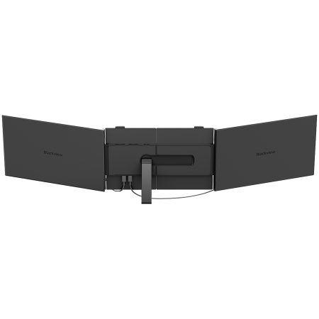 Portable monitor Blackview DCM6 Dual Screen 14inch 1920x1080 16:9 LCD 60Hz IPS 178 USB-C 3.1x3 for 13-17.3 inch laptops352.2x237.43x15.9mm Grey Black [3]