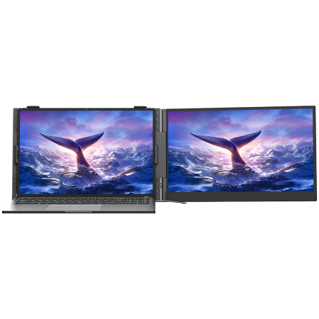 Portable monitor Blackview SCM6 Single Screen 14inch 1920x1080 16:9 LCD 60Hz IPS 178 USB-C 3.1x3 for 13-17.3 inch laptops 332x207x15.6mm Grey Black [0]
