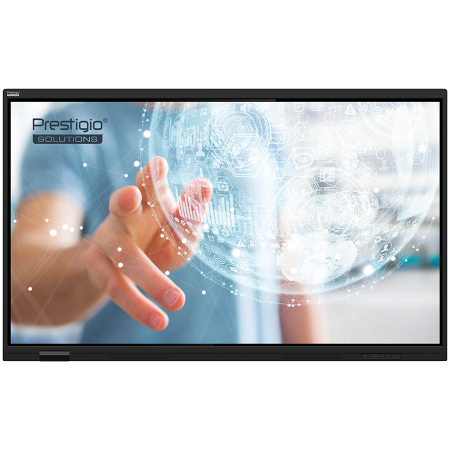 Multiboard - PRESTIGIO SOLUTIONS Multiboard 75-inch Light Series Gen 7, Android 14, Google EDLA, AI button, 8/128GB, 50TP, black
