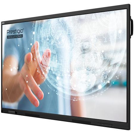 PRESTIGIO SOLUTIONS Multiboard 86-inch Light Series Gen 7, Android 14, Google EDLA, AI button, 8/128GB, 50TP, black [1]