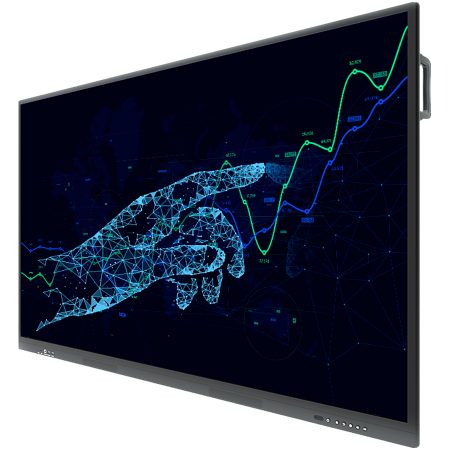 Prestigio Solutions MultiBoard (Monoblock) 75" Light Series: UHD: 3840x2160, OS: Android 8.0, PC: ARM Cortex Dual Core A73+A53 / 3GB RAM / 32GB eMMC, IR MultiTouch 20 TP, 7 writing pens, Wall Mount ki [1]