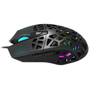 Puncher GM-20 High-end Gaming Mouse with 7 programmable buttons, Pixart 3360 optical sensor, 6 levels of DPI and up to 12000, 10 million times key life, 1.65m Ultraweave cable, Low friction with PTFE  [1]