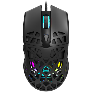 Puncher GM-20 High-end Gaming Mouse with 7 programmable buttons, Pixart 3360 optical sensor, 6 levels of DPI and up to 12000, 10 million times key life, 1.65m Ultraweave cable, Low friction with PTFE  [0]