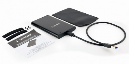 RACK extern GEMBIRD, pt HDD/SSD, 2.5 inch, S-ATA, interfata PC USB 3.1, aluminiu, negru, "EE2-U3S-6" [4]
