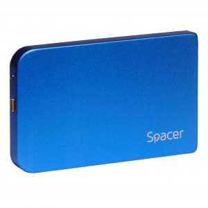 RACK EXTERN SPACER 2.5" HDD S-ATA to USB 3.0, Aluminiu, Albastru, "SPR-25611A" [1]