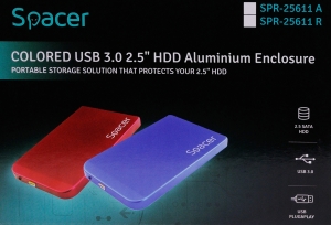RACK EXTERN SPACER 2.5" HDD S-ATA to USB 3.0, Aluminiu, Albastru, "SPR-25611A" [4]