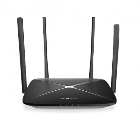 ROUTER MERCUSYS wireless 1200Mbps, 3 porturi 10/100/1000Mbps, Dual Band AC1200 "AC12G"(include timbru verde 1.5 lei)  / 45506538 [0]