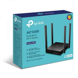 ROUTER TP-LINK wireless 1200Mbps, 4 porturi 10/100Mbps, 4 antene externe, Dual Band AC1200 "Archer C50"(include timbru verde 1.5 lei) [3]