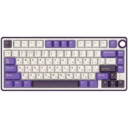 Jocuri si multimedia - ROYAL KLUDGE R75 Blackberry Mousse Gaming Keyboard Brown switch